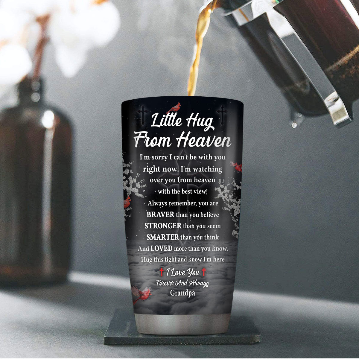 Memorial Keepsake - Personalized Stainless Steel Tumbler