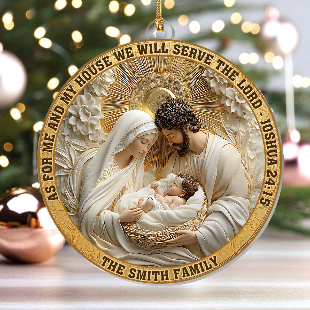 Faith Christmas Decor - Personalized Acrylic Ornament GOJS10053