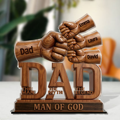 Dad The Man The Myth The Legend - Personalized Acrylic Plaque GAPJS10059