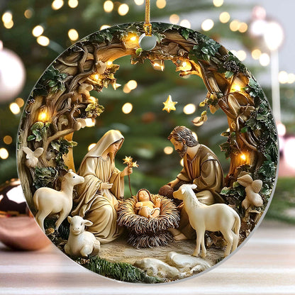 Faithful Religious Christmas Decor - Acrylic Ornament GOJS10015