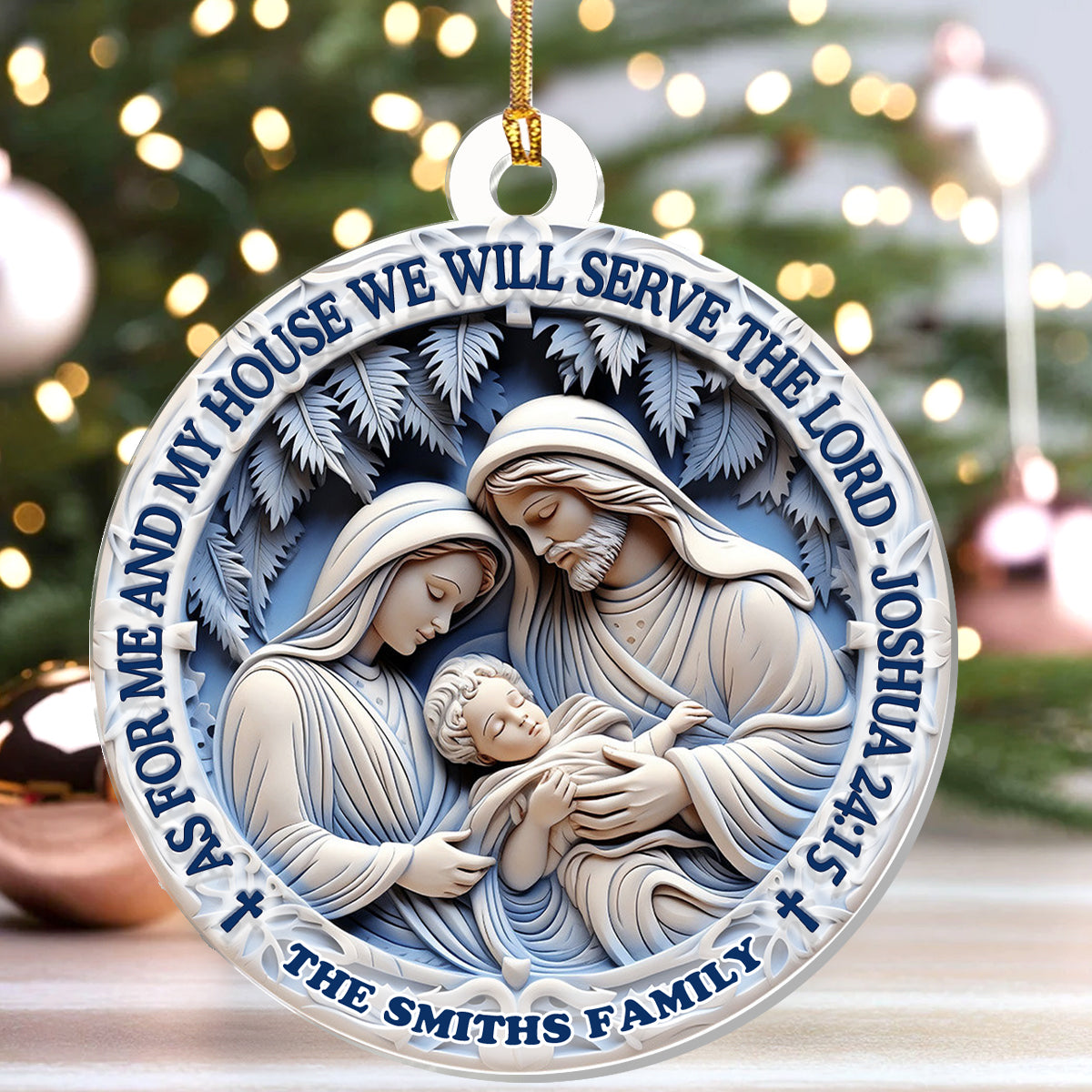 Christian Home Decor - Personalized Acrylic Ornament GOJS10086