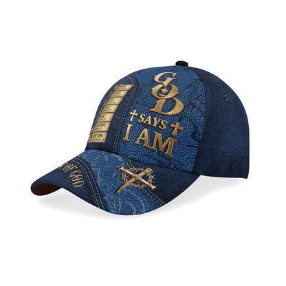 God Says I Am - Personalized Classic Cap - Gift for Men