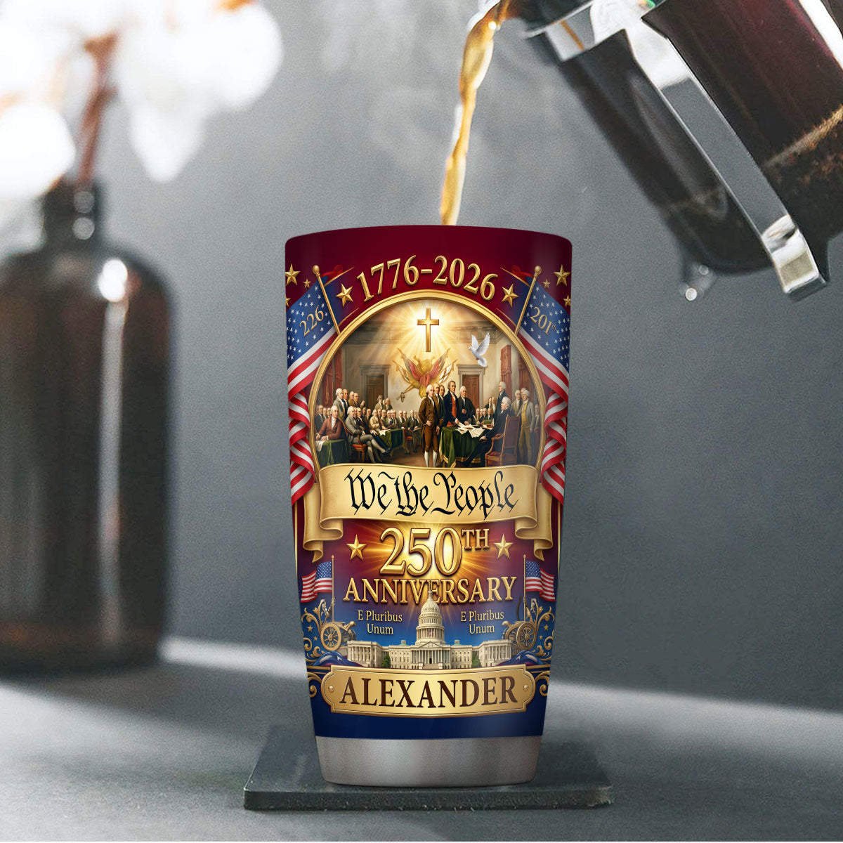 We The People - Personalized Stainless Steel Tumbler