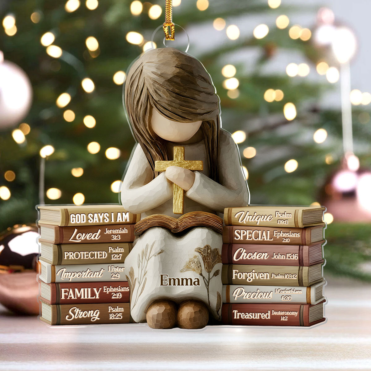 God Says I Am - Personalized Acrylic Ornament GOJS10312