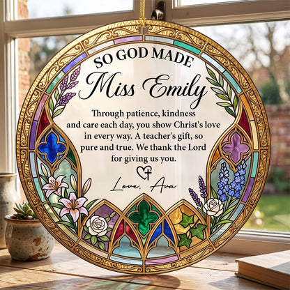 Christ's Love In Every Way - Personalized Suncatcher Ornament GOJS10360