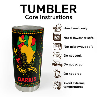 Proud Dope Black Father - Personalized Stainless Steel Tumbler