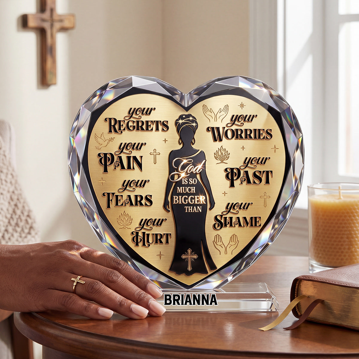 God Is So Much Bigger Than - Personalized Acrylic Plaque GAPJS10077