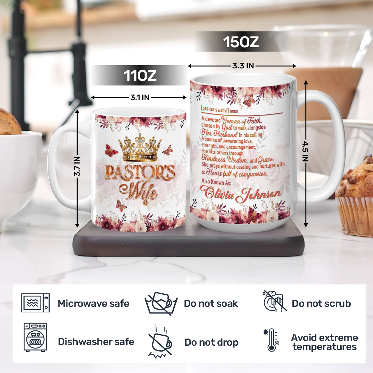 Faith-Inspired - Personalized Ceramic Coffee Mug