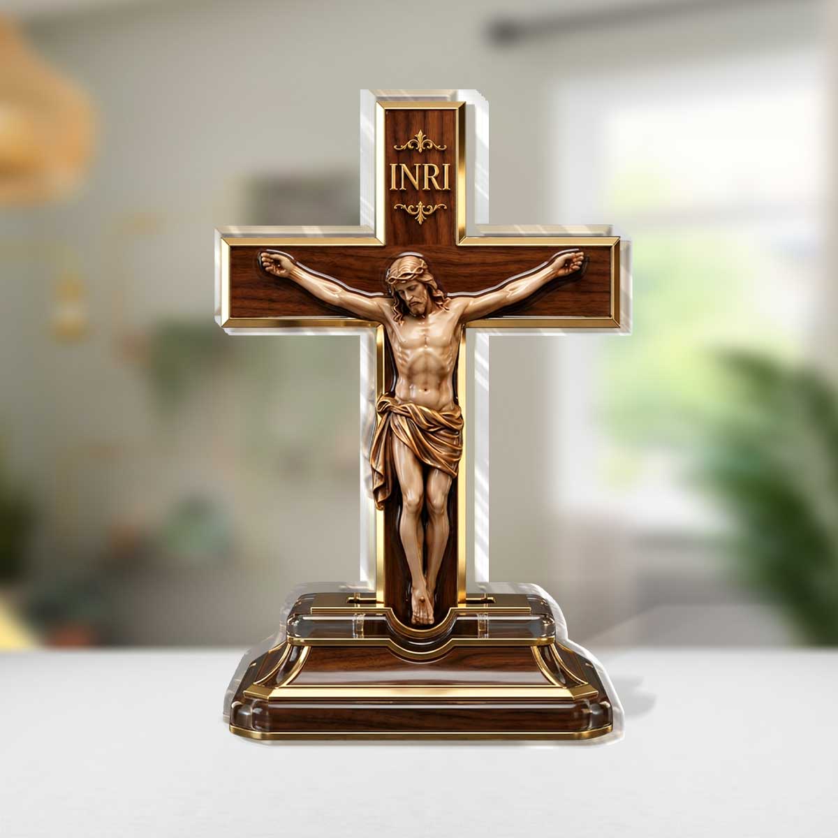 Jesus on the Cross - Custom Shaped Acrylic Plaque GAPJS10068
