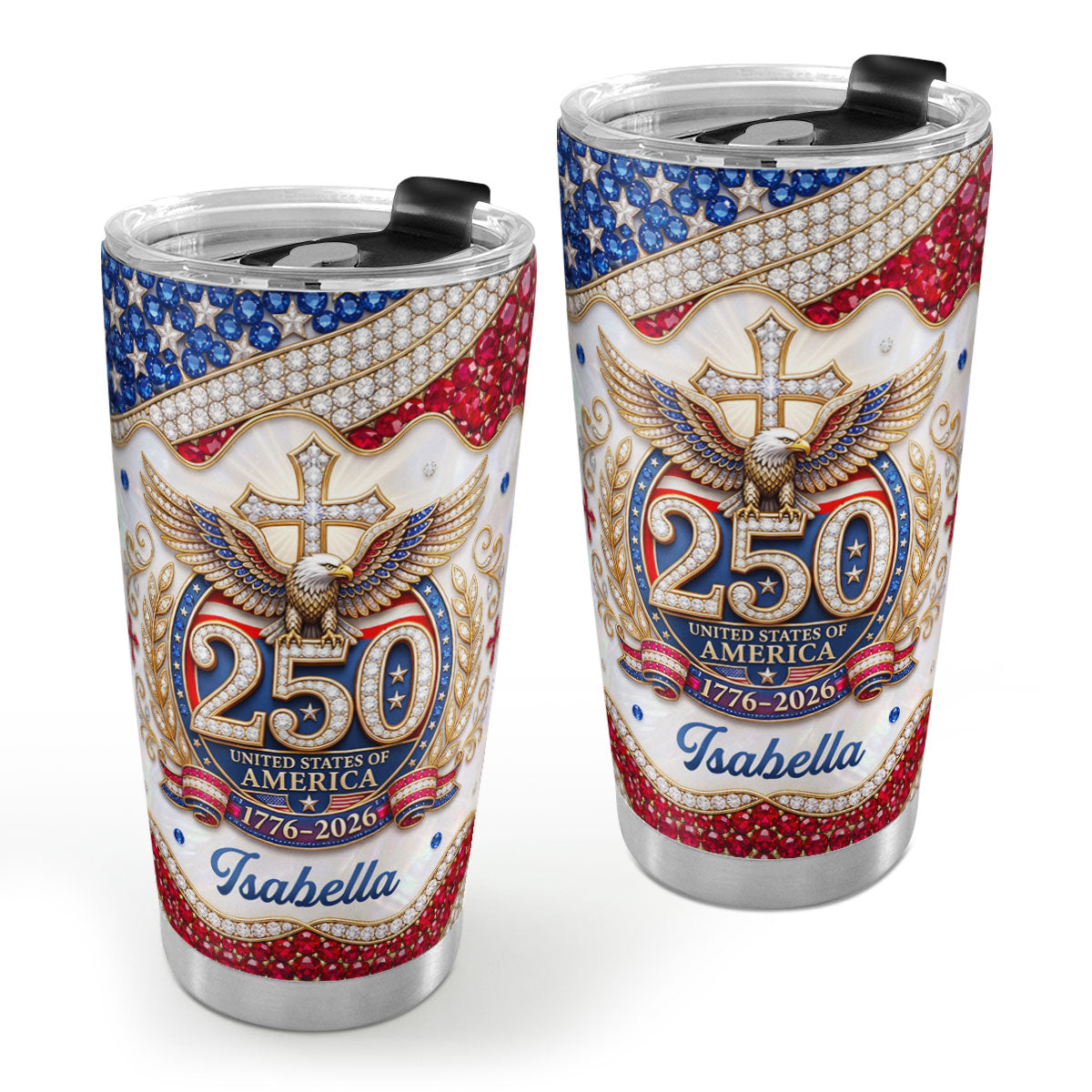 Patriotic Christian Gift for Veterans - Personalized Tumbler