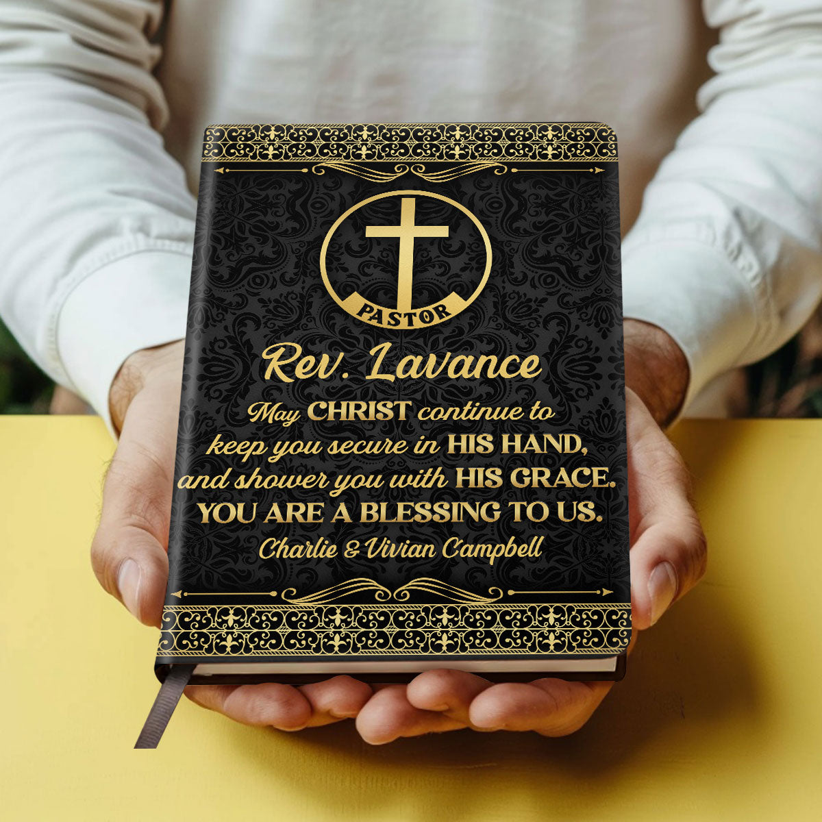 You Are Blessing To Us - Personalized Leather Notebook GMJSNB200057