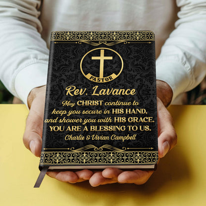 You Are Blessing To Us - Personalized Leather Notebook GMJSNB200057