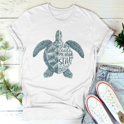 Psalm 23:2 He Leads Me Beside Still Waters - Unisex T-shirt GMJSTS200006