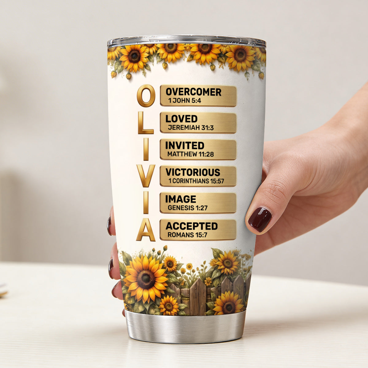 Before The Rooster Crows You Will Deny Me - Personalized Tumbler