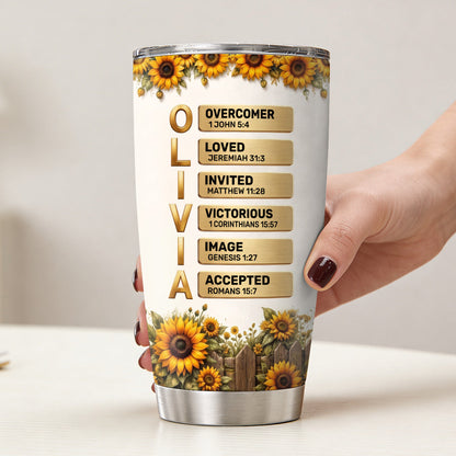 Before The Rooster Crows You Will Deny Me - Personalized Tumbler