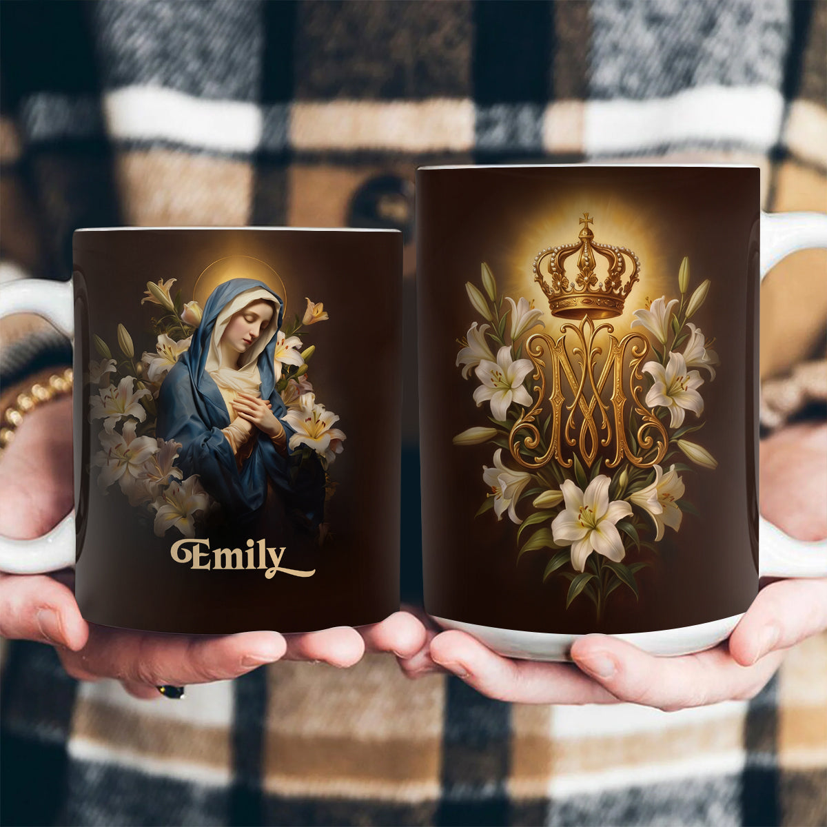 Mary’s Radiant Crown - Personalized Ceramic Coffee Mug