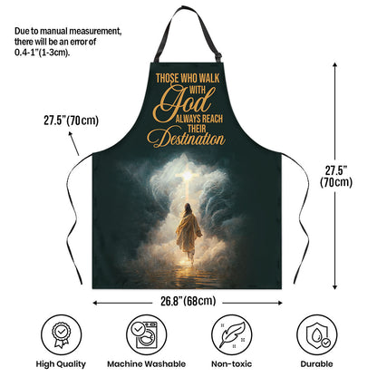 Walk With God - Inspirational Kitchen Apron for Faith
