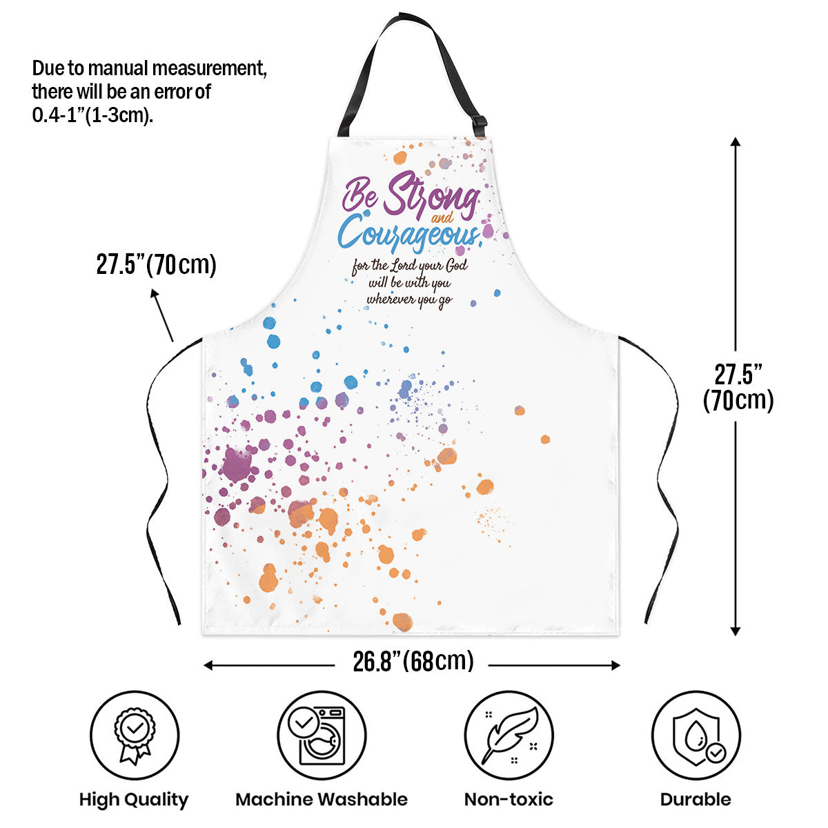Be Strong and Courageous - Inspirational Faith Apron