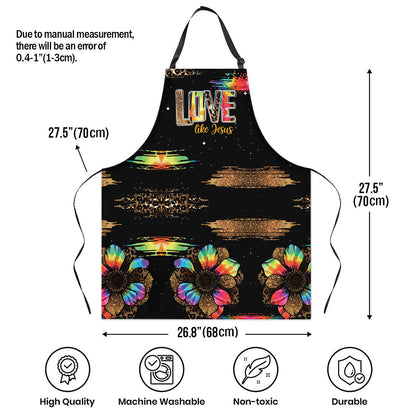 Love Like Jesus - Floral Kitchen Apron