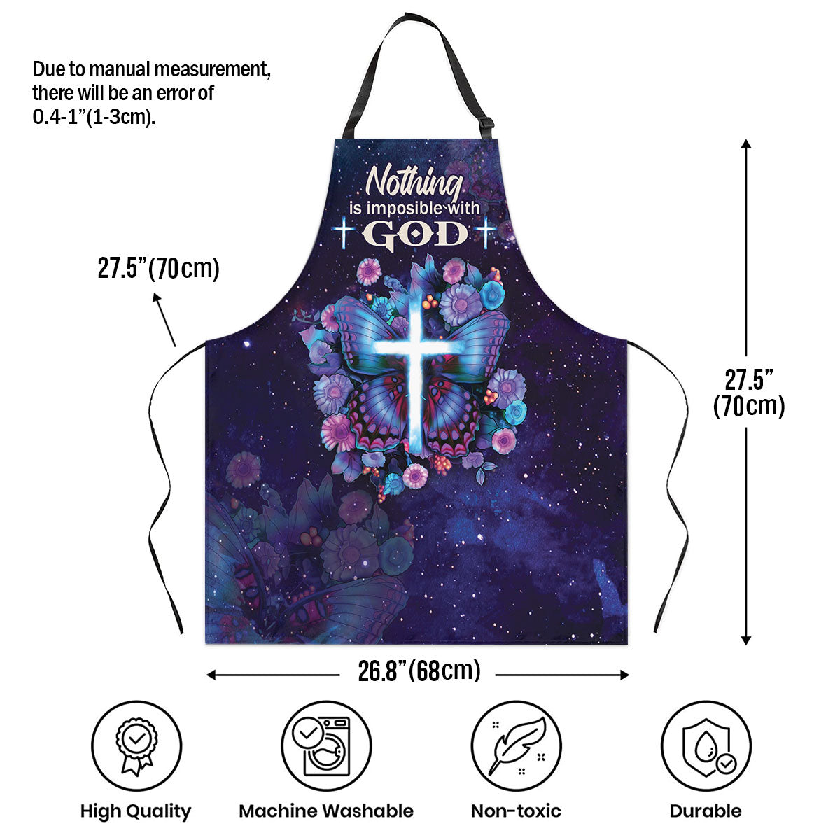 Nothing Is Impossible With God - Inspirational Apron