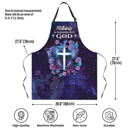 Nothing Is Impossible With God - Inspirational Apron
