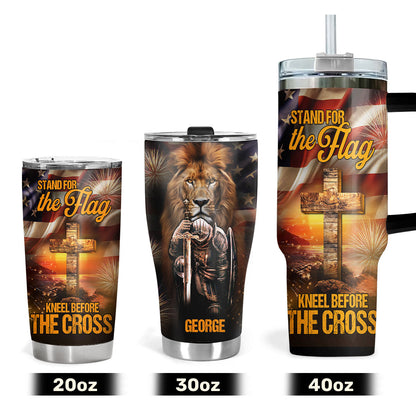 Stand For The Flag - Personalized Stainless Steel Tumbler