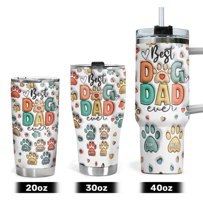 Best Dog Dad Ever - Personalized Stainless Steel Tumbler