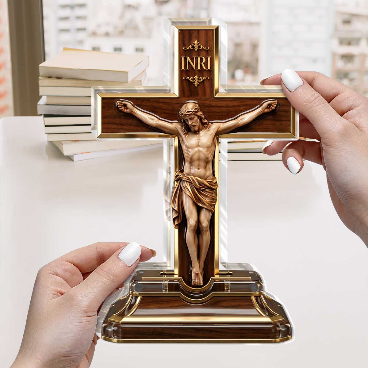 Jesus on the Cross - Custom Shaped Acrylic Plaque GAPJS10068