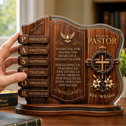 Heart Of A Servant Leader - Personalized Acrylic Plaque GAPJS10058