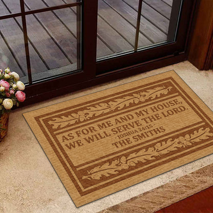 Serve The Lord - Personalized Doormat - Christian Faith Home Decor GDMJS10109