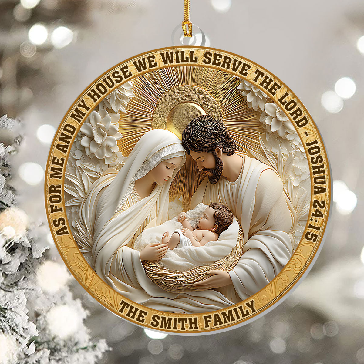 Faith Christmas Decor - Personalized Acrylic Ornament GOJS10053