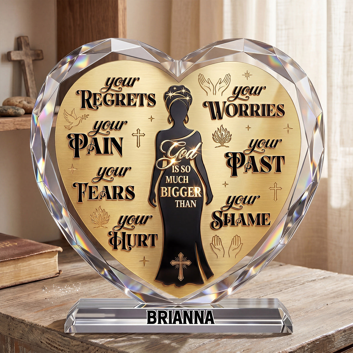 God Is So Much Bigger Than - Personalized Acrylic Plaque GAPJS10077