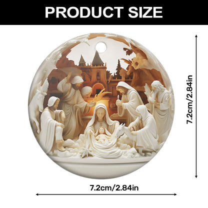 Faith at Home - Nativity Christmas Ornament GOJS10355