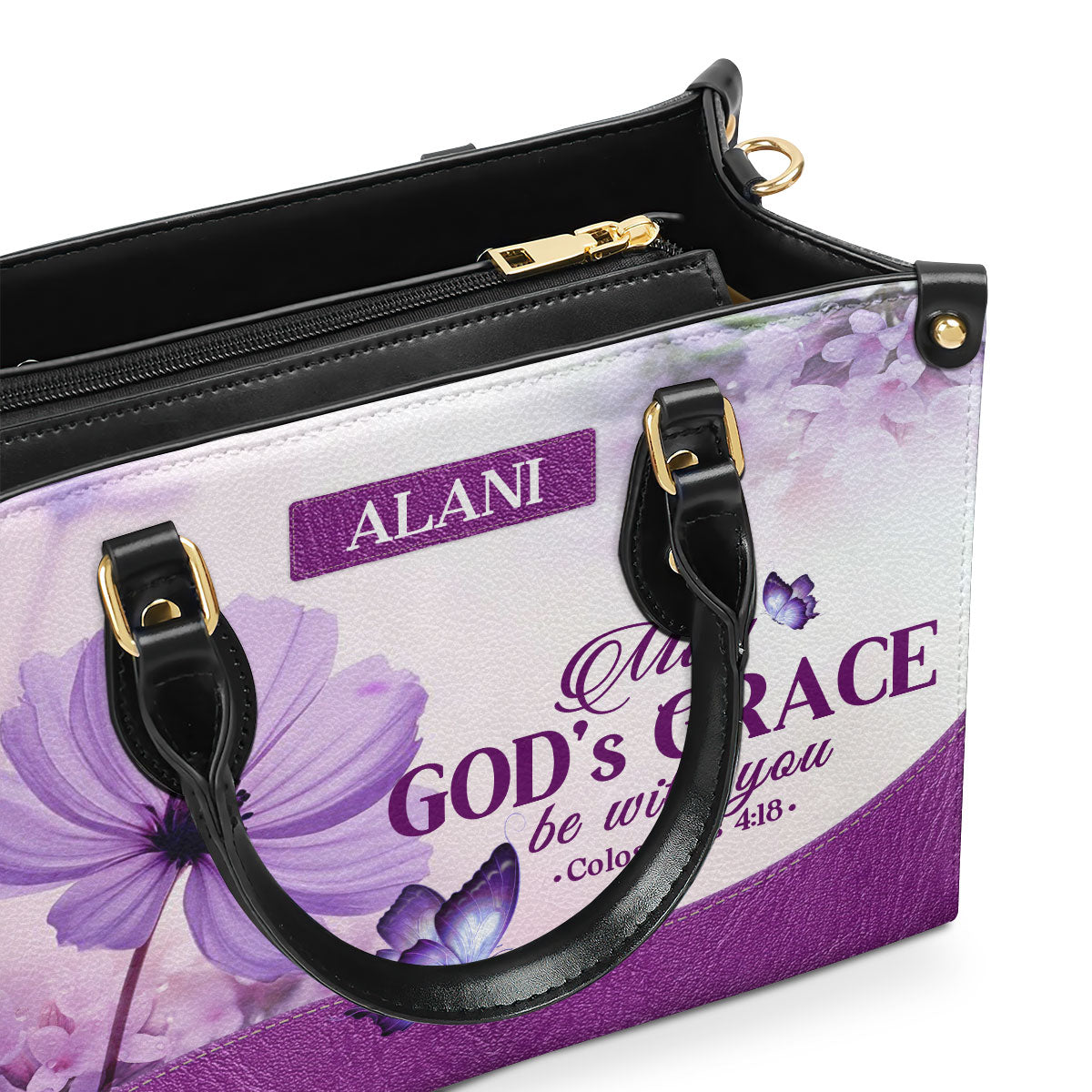 Faith Quote - Personalized Leather Handbag GMJSLB200104
