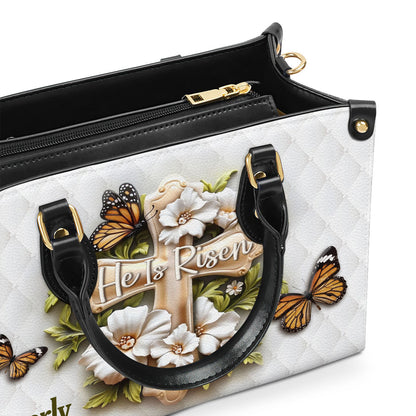 He Is Risen - Personalized Leather Handbag GMJSLB200100