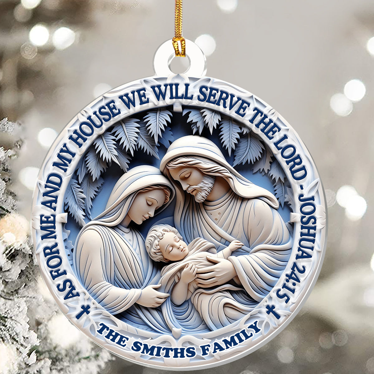 Christian Home Decor - Personalized Acrylic Ornament GOJS10086