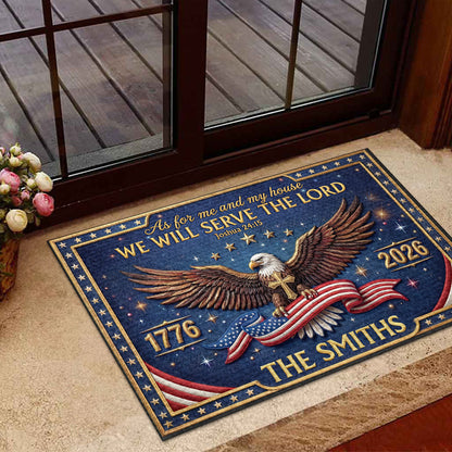 Faith and Patriotism - Personalized Doormat GDMJS10011