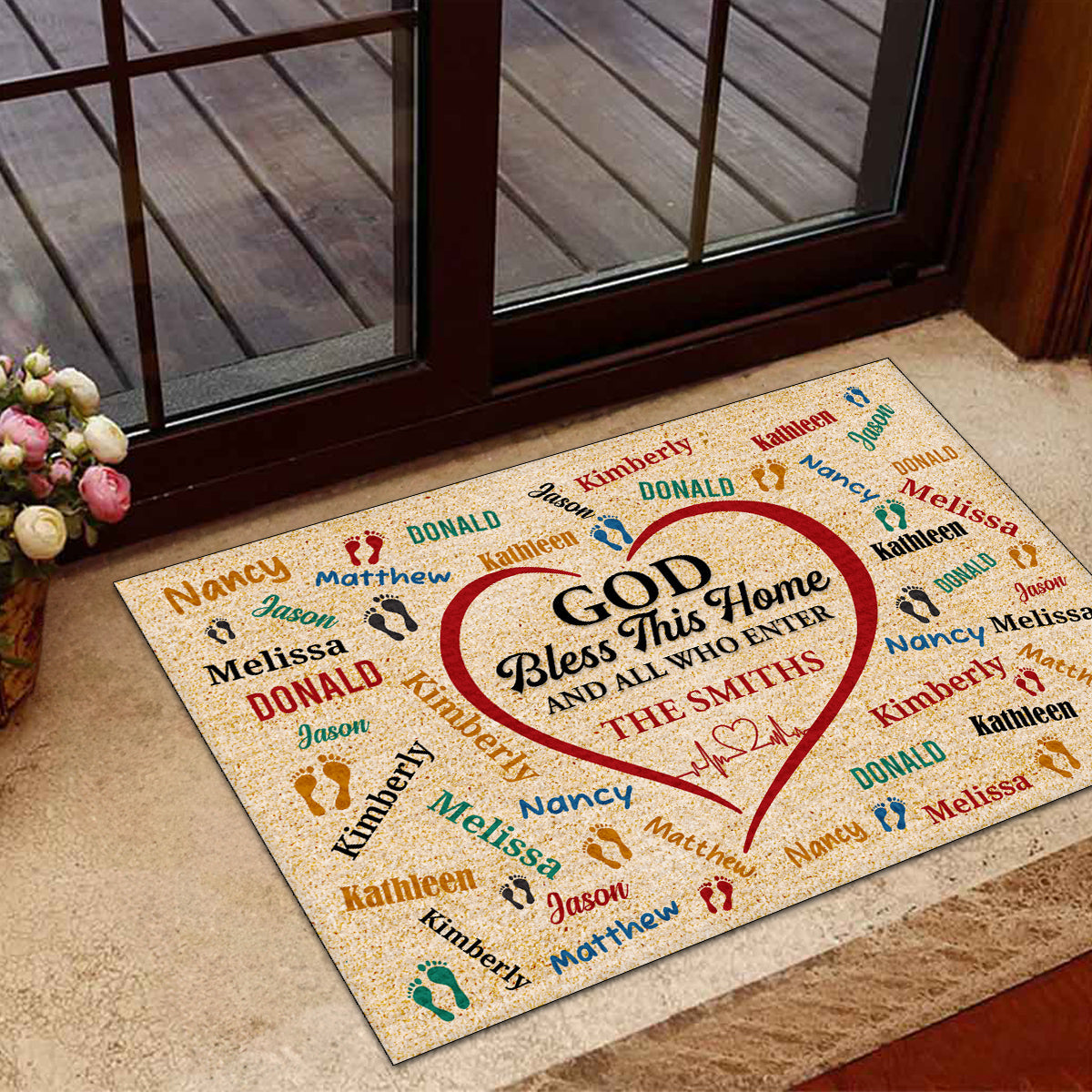 God Bless This Home - Personalized Doormat GDMJS10069
