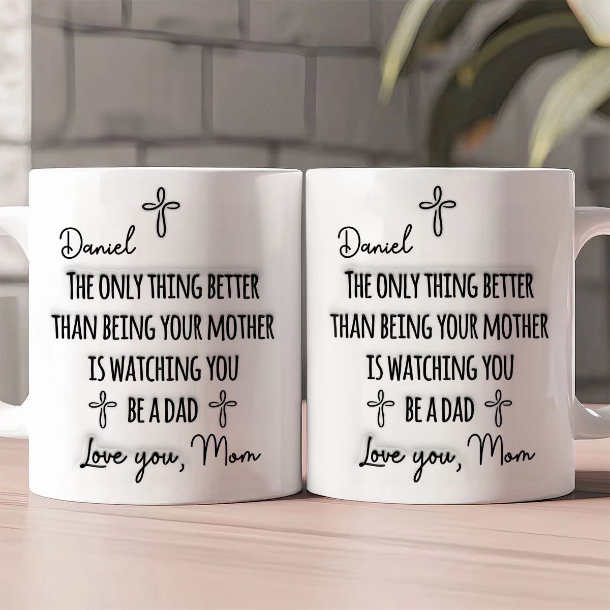 Watching You Being A Dad - Personalized Ceramic Coffee Mug