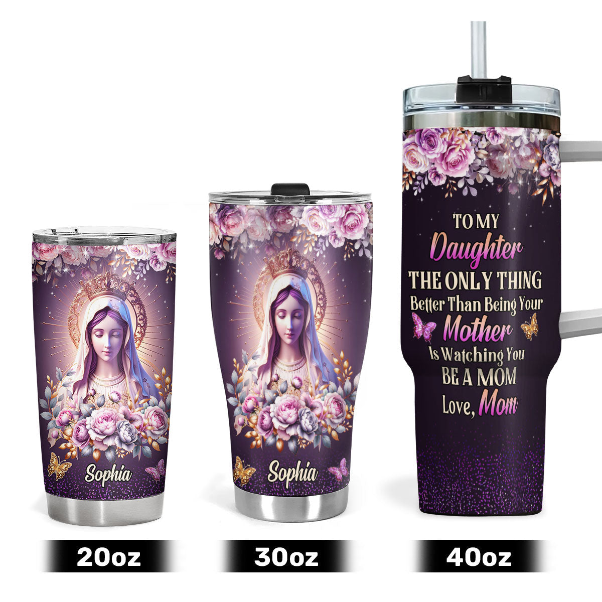 Inspirational Mom Gift - Personalized Stainless Steel Tumbler