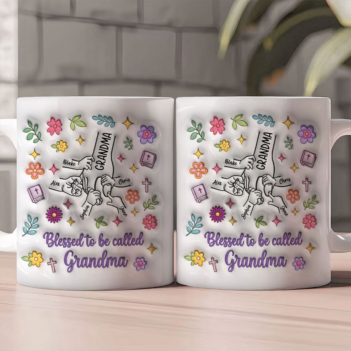 Blessed To Be Called Grandma - Personalized Ceramic Coffee Mug