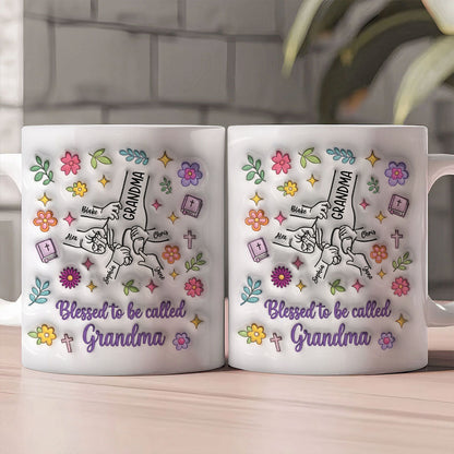 Blessed To Be Called Grandma - Personalized Ceramic Coffee Mug