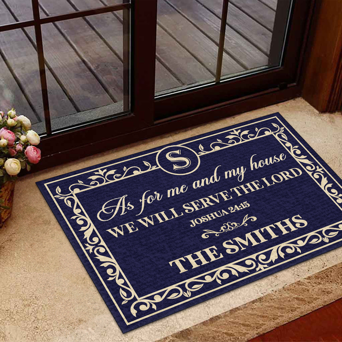 Serve The Lord Family - Personalized Doormat