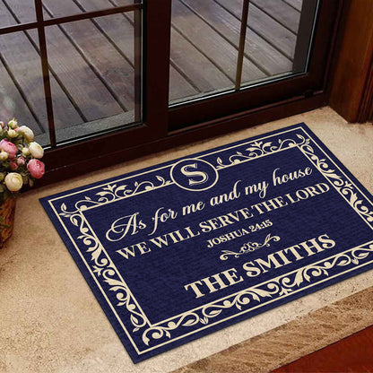 Serve The Lord Family - Personalized Doormat