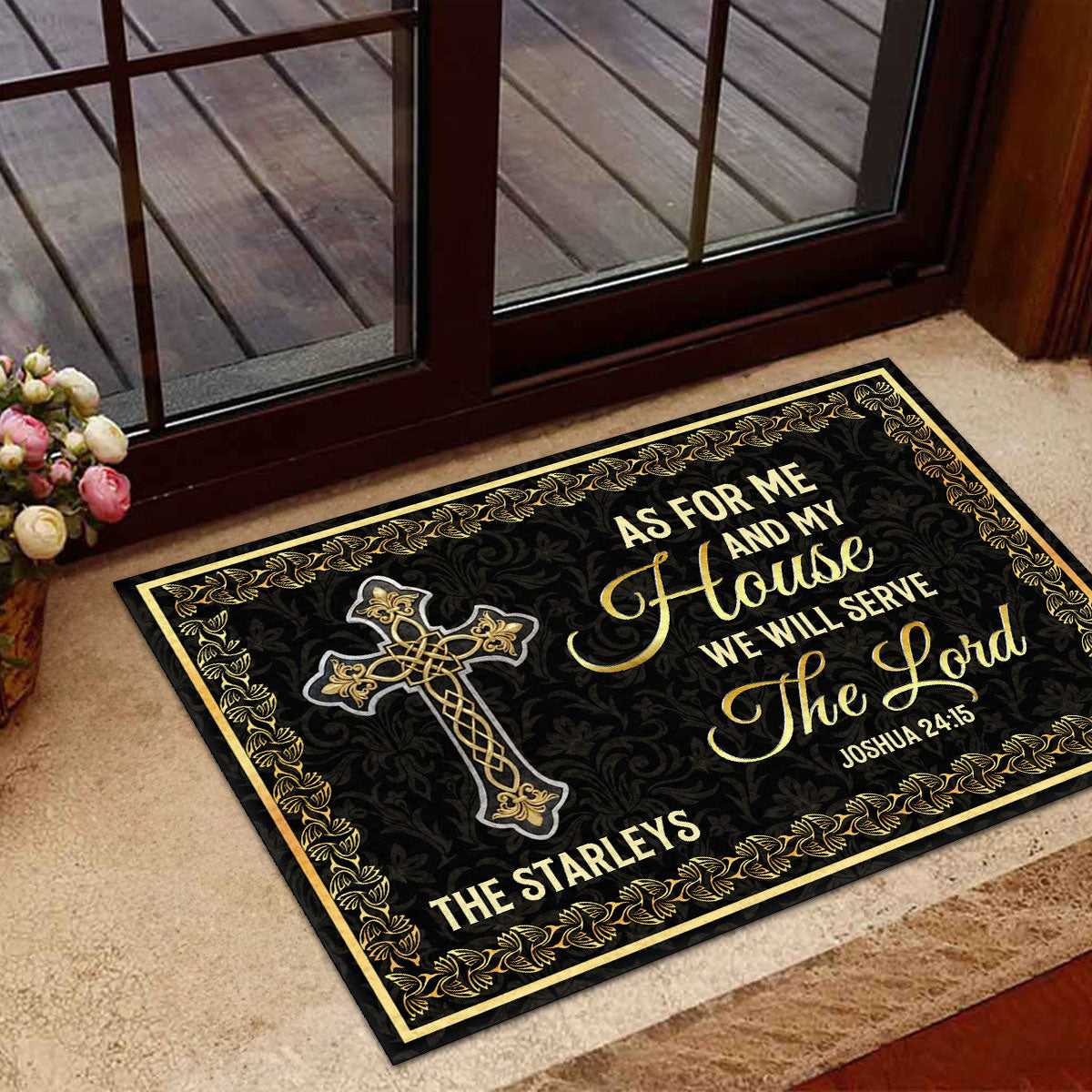 Bible Verse - Christian Faith Doormat - Personalized Home Decor
