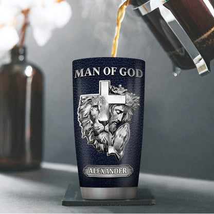 Faith-Inspired Stainless Steel Tumbler - Personalized Gift for Men