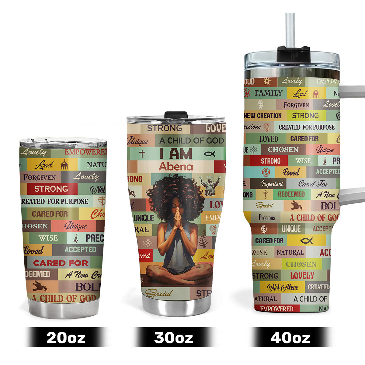 I Am Chosen - Personalized Stainless Steel Tumbler - Gift for Women