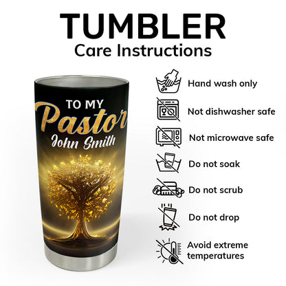 Faith-Inspired Pastor Gift - Personalized Stainless Steel Tumbler