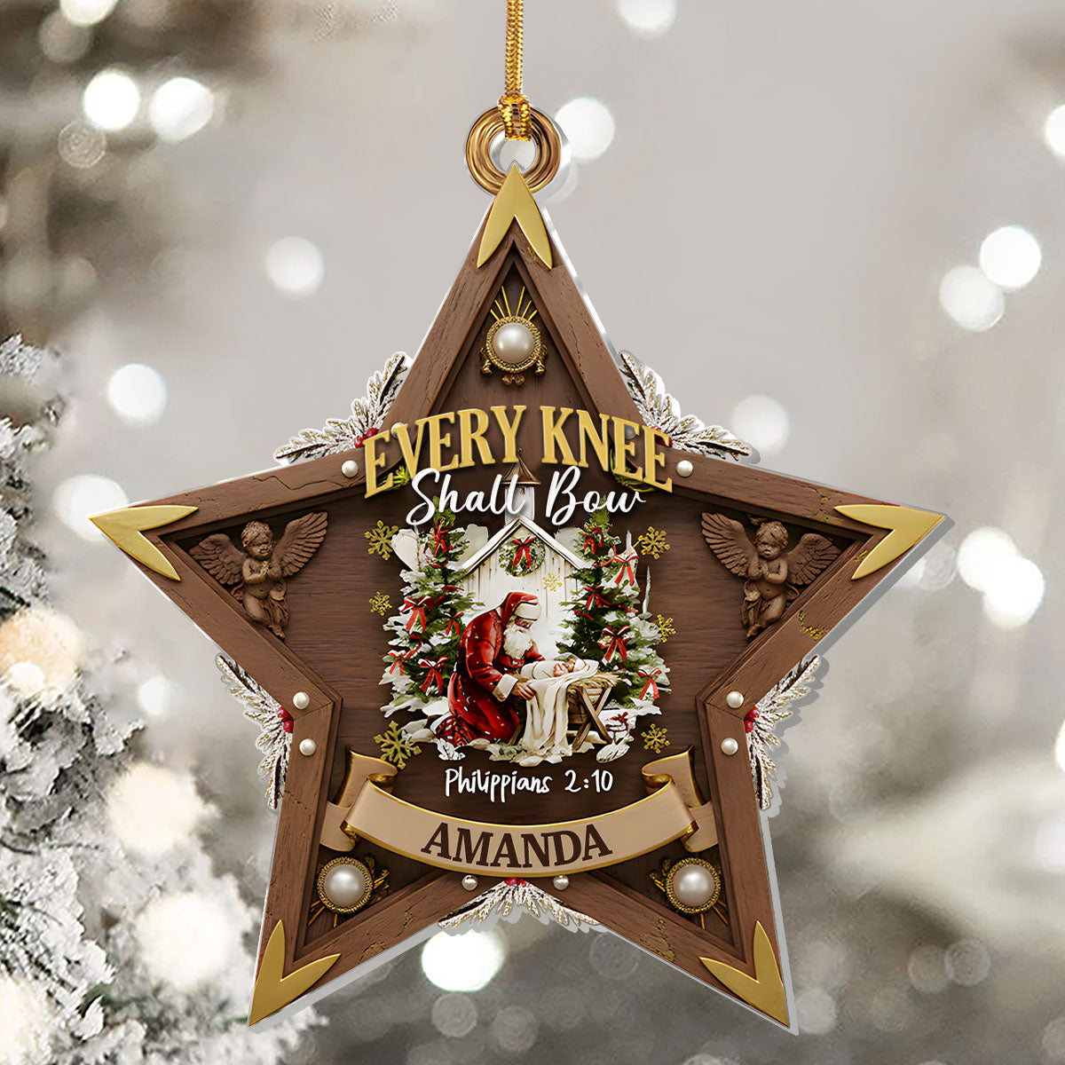Christian Faith - Personalized Acrylic Ornament GOJS10334