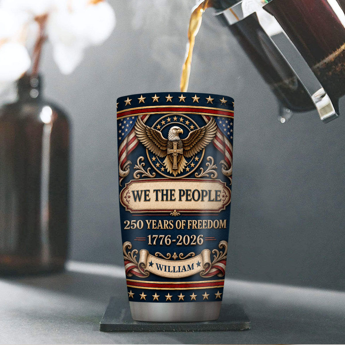 Patriotic Faith - Personalized Stainless Steel Tumbler